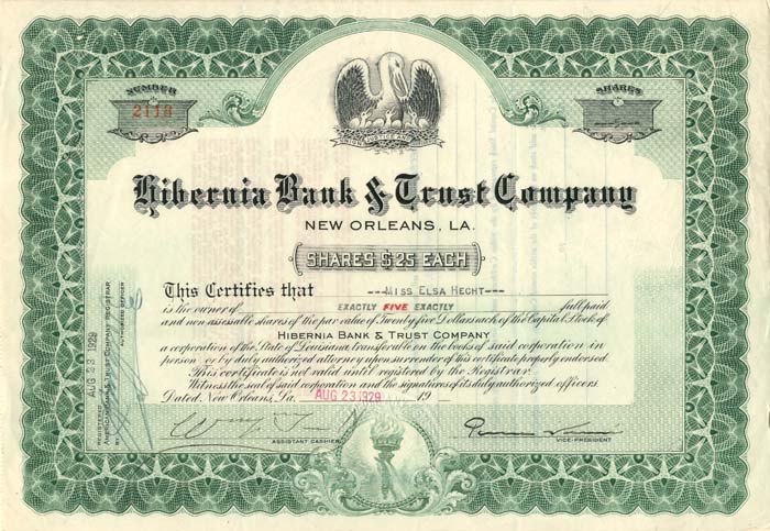 Hibernia Bank and Trust Co.